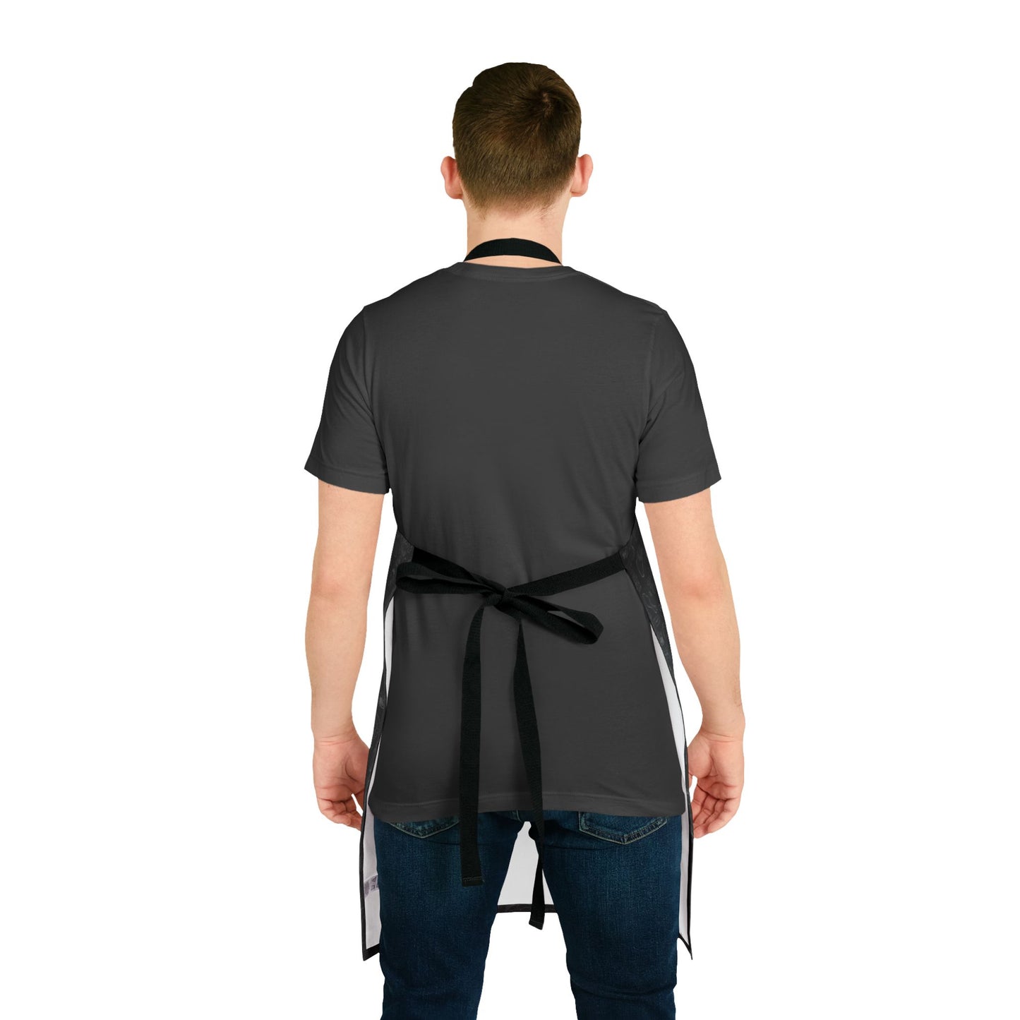 Light Gray on Black "2Go" Playful Chef Apron with Colorful Straps - Perfect for Cooking Enthusiasts