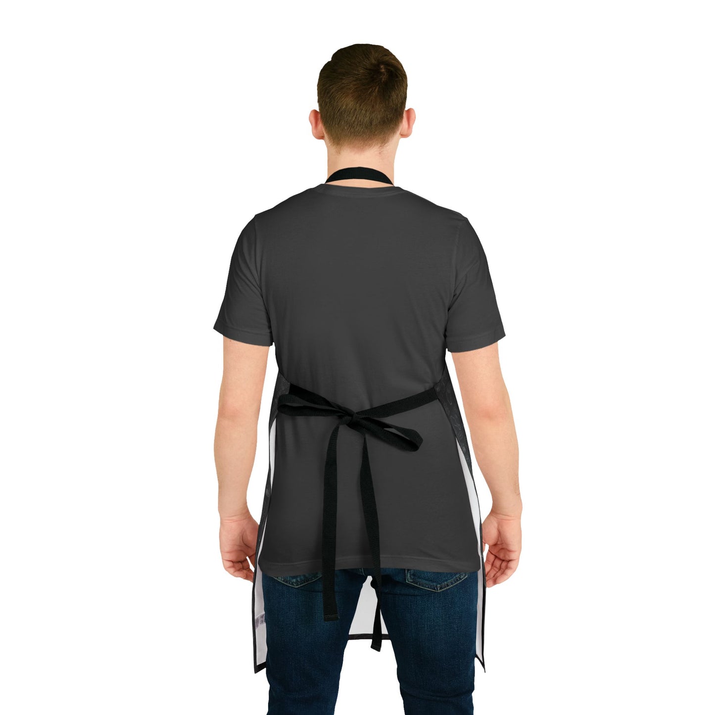 Light Gray on Black "Hero" Playful Chef Apron with Colorful Straps - Perfect for Cooking Enthusiasts