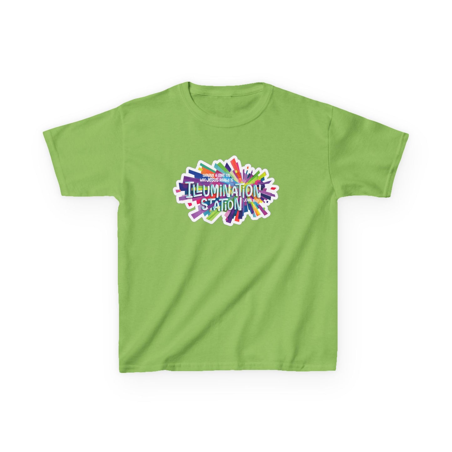 Kids Tee — Colorful "Illumination Station" Graphic Shirt