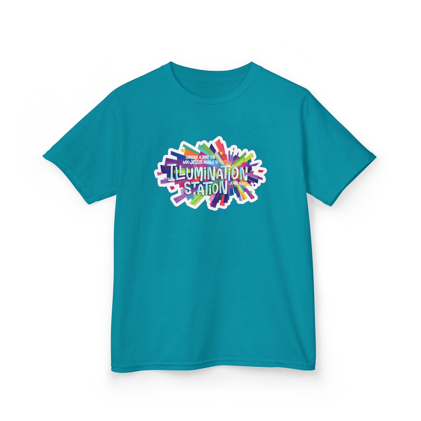Kids Tee — Colorful "Illumination Station" Graphic Shirt