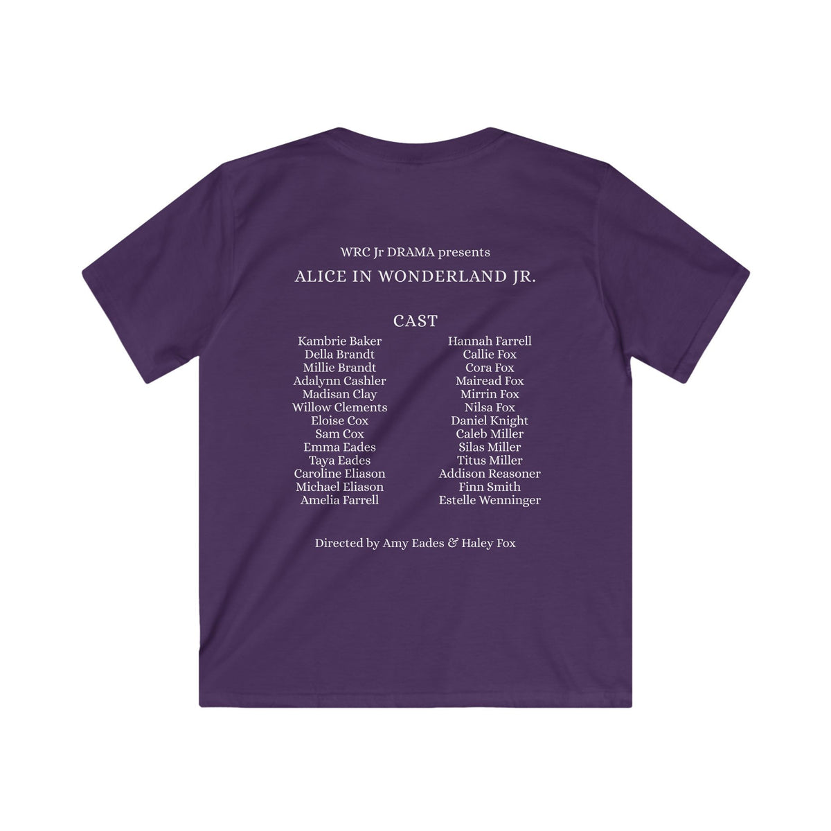 Kids Alice in Wonderland Purple Tee