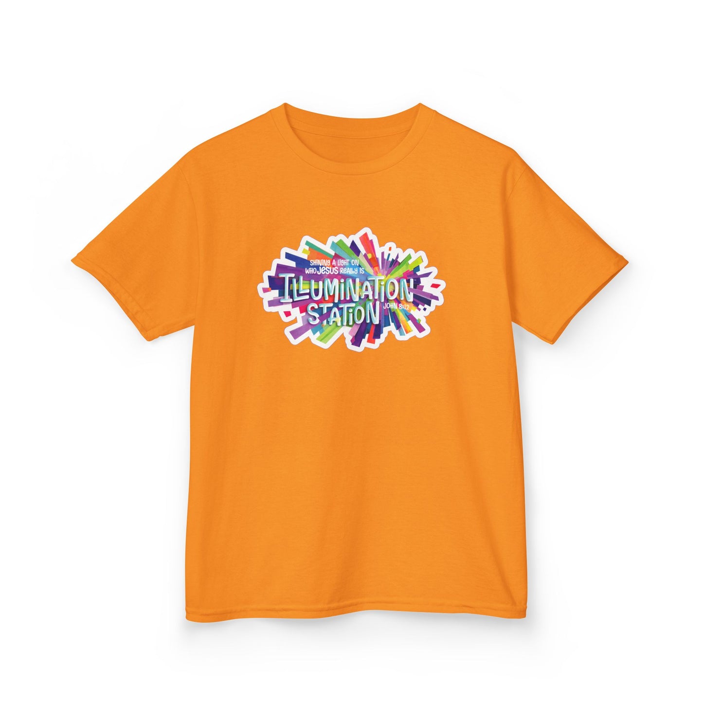 Kids Tee — Colorful "Illumination Station" Graphic Shirt