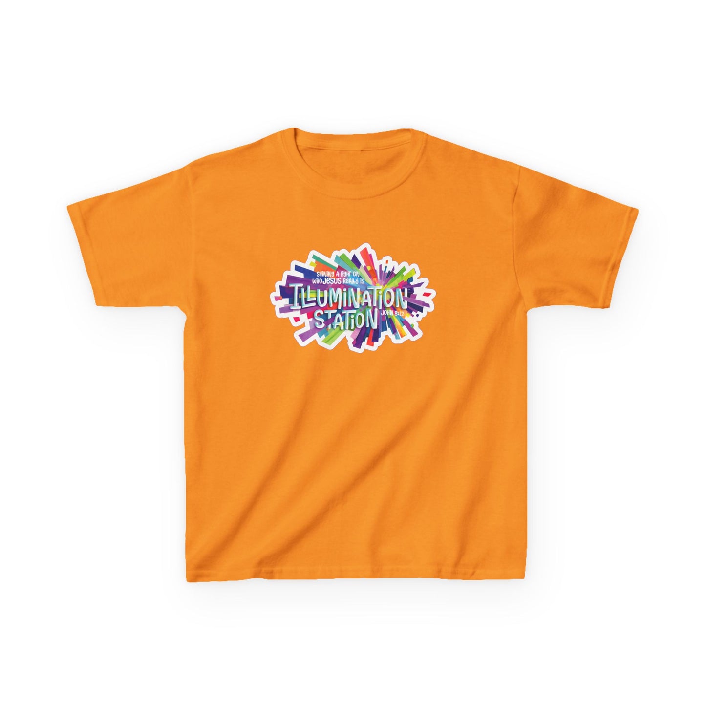 Kids Tee — Colorful "Illumination Station" Graphic Shirt