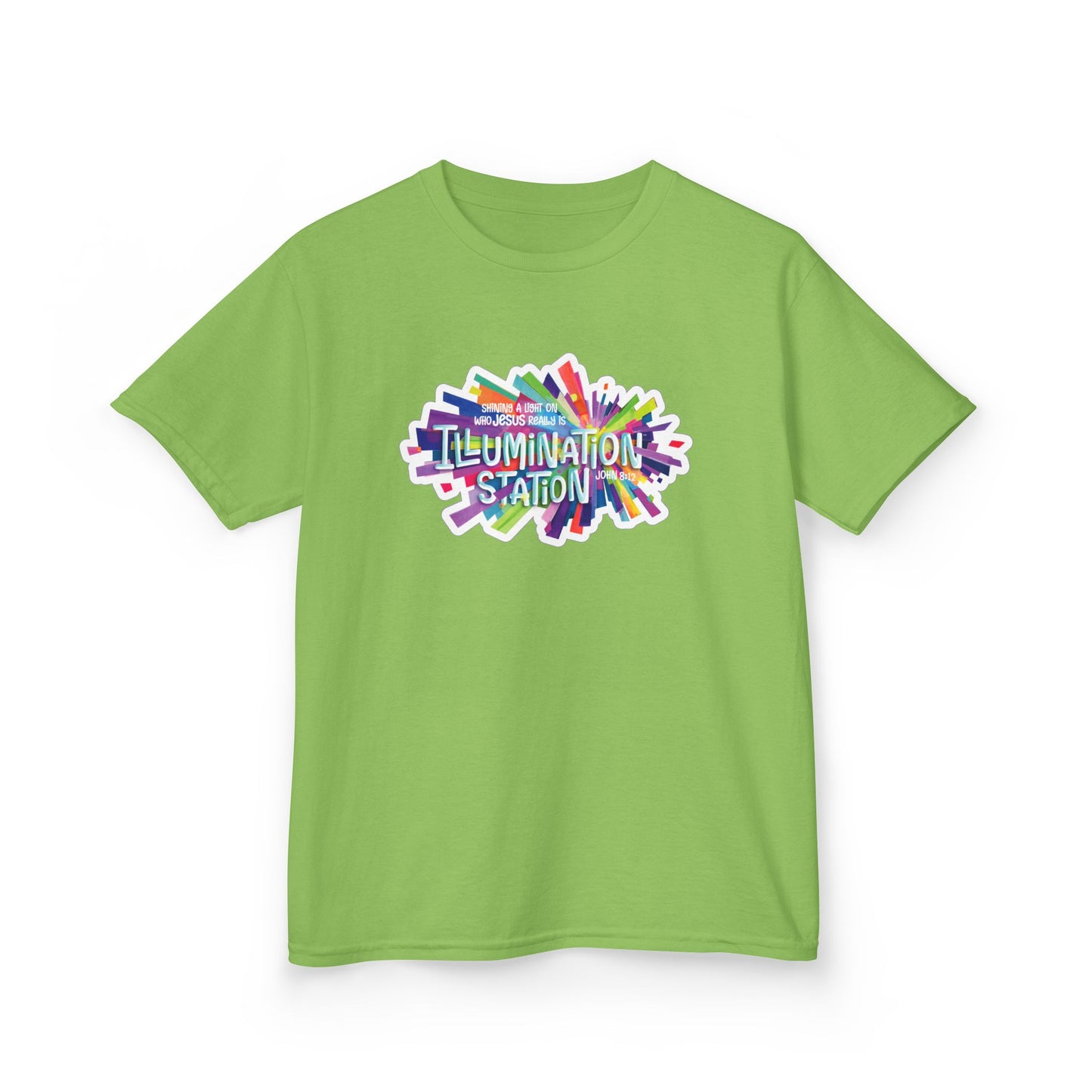 Kids Tee — Colorful "Illumination Station" Graphic Shirt