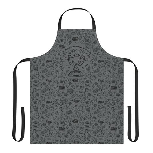 Black on Dark Gray "Hero" Playful Chef Apron with Colorful Straps - Perfect for Cooking Enthusiasts