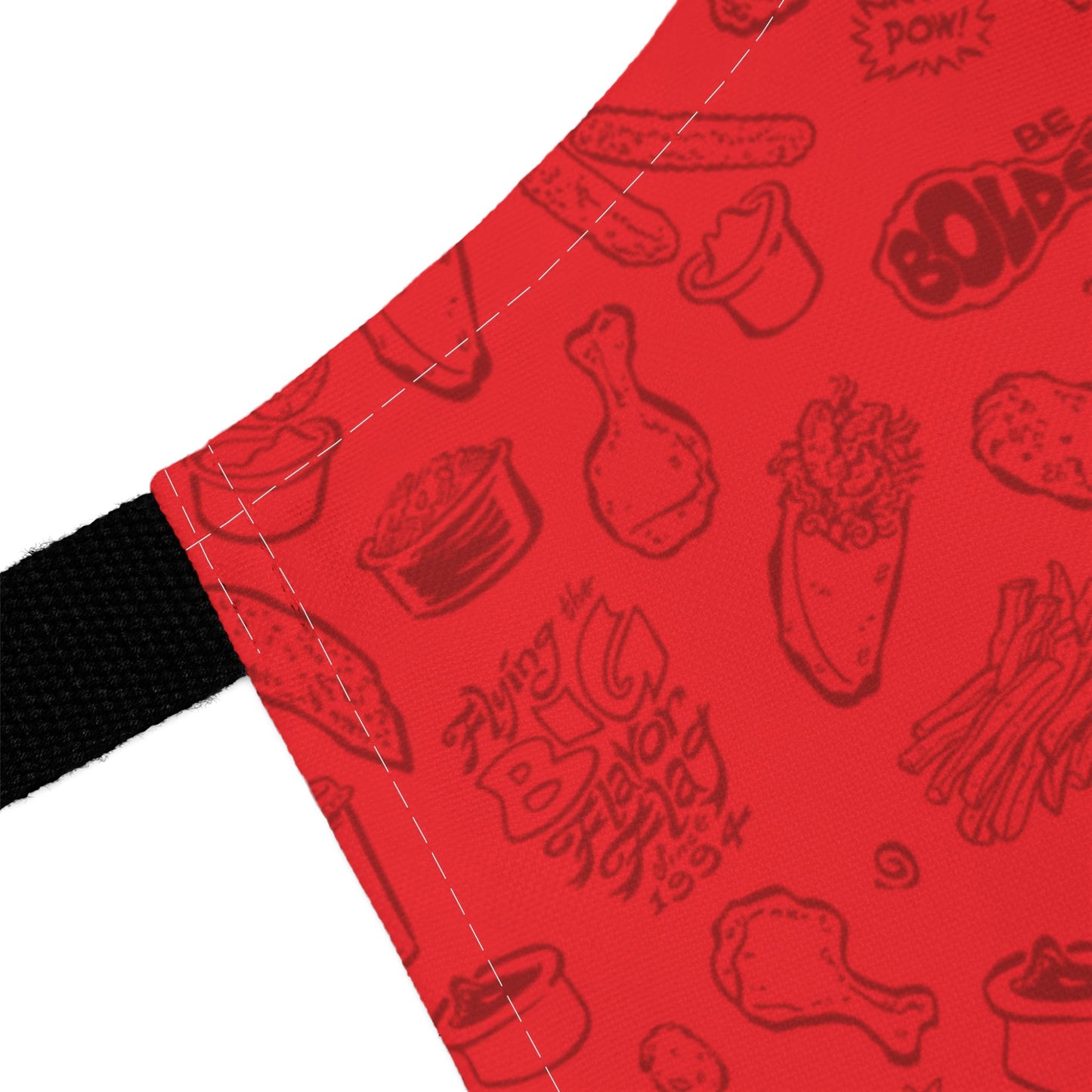 Dark Red on Red "2Go" Playful Chef Apron with Colorful Straps - Perfect for Cooking Enthusiasts
