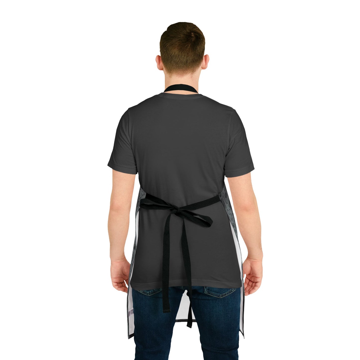 Black on Dark Gray "Hero" Playful Chef Apron with Colorful Straps - Perfect for Cooking Enthusiasts
