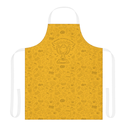 Dark Yellow on Yellow "Hero" Playful Chef Apron with Colorful Straps - Perfect for Cooking Enthusiasts