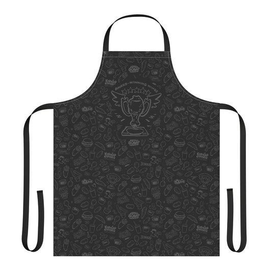 Light Gray on Black "Hero" Playful Chef Apron with Colorful Straps - Perfect for Cooking Enthusiasts