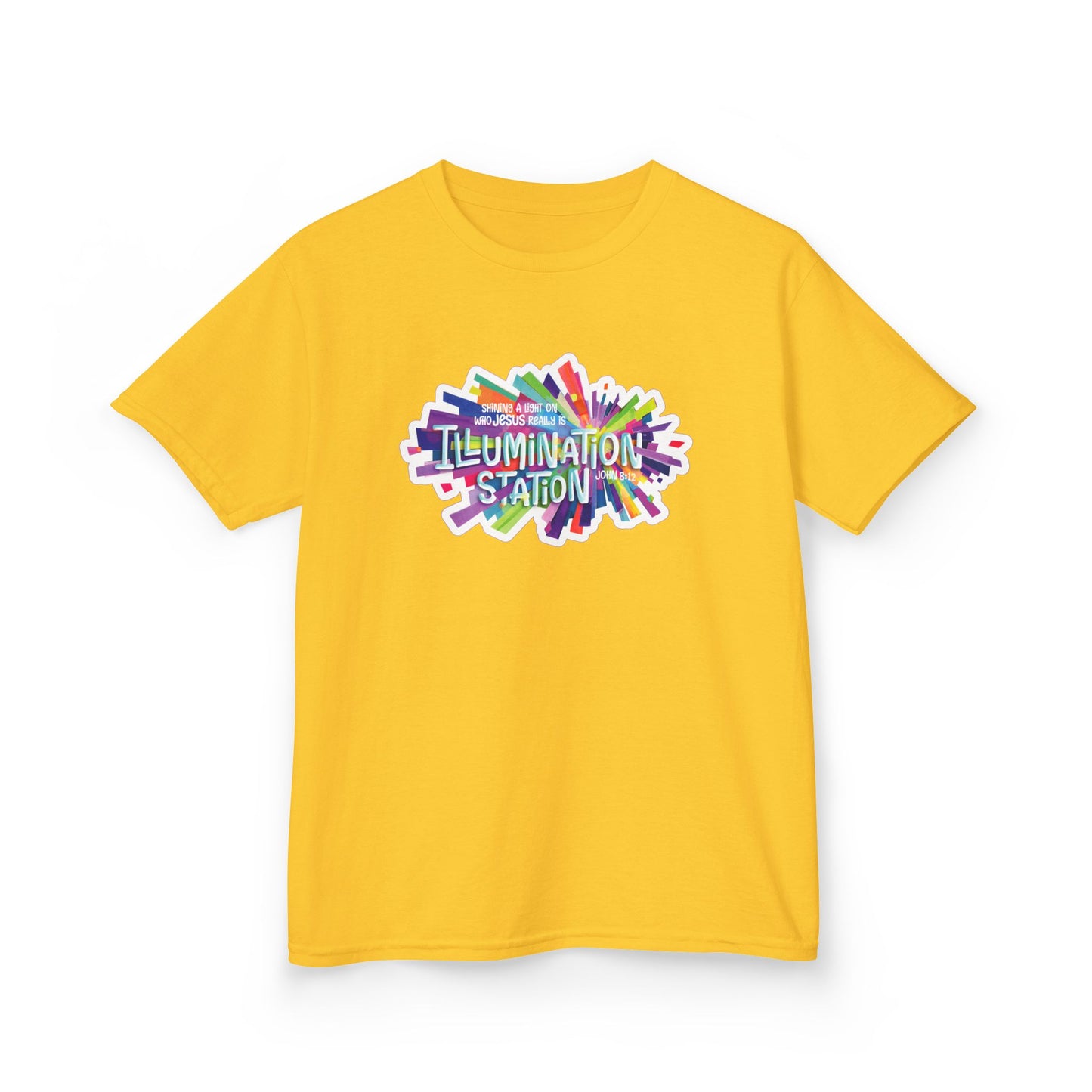 Kids Tee — Colorful "Illumination Station" Graphic Shirt