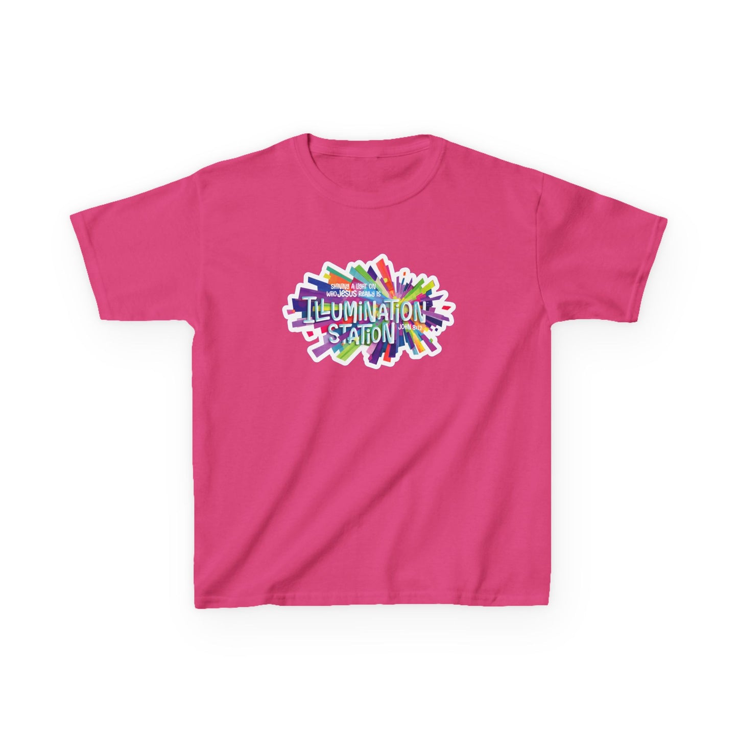 Kids Tee — Colorful "Illumination Station" Graphic Shirt