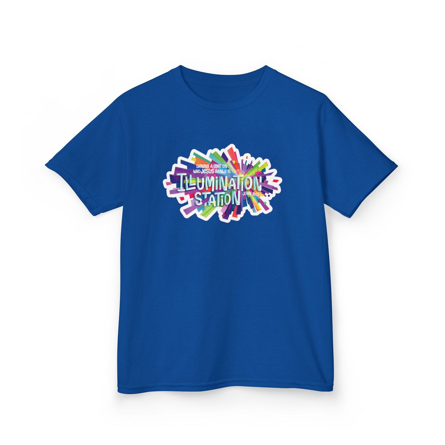 Kids Tee — Colorful "Illumination Station" Graphic Shirt