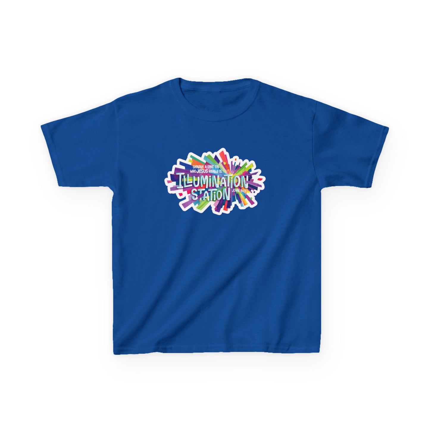 Kids Tee — Colorful "Illumination Station" Graphic Shirt