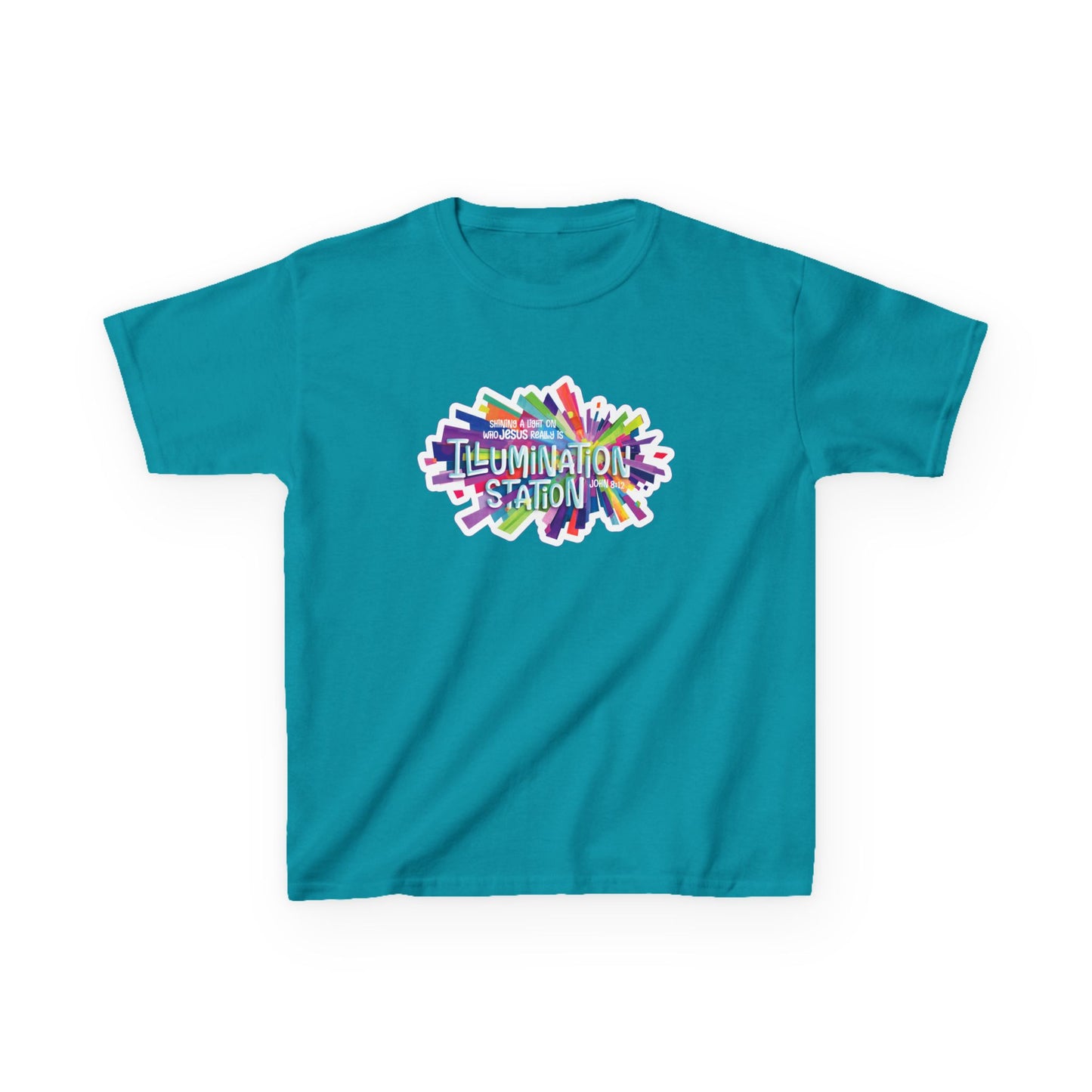Kids Tee — Colorful "Illumination Station" Graphic Shirt